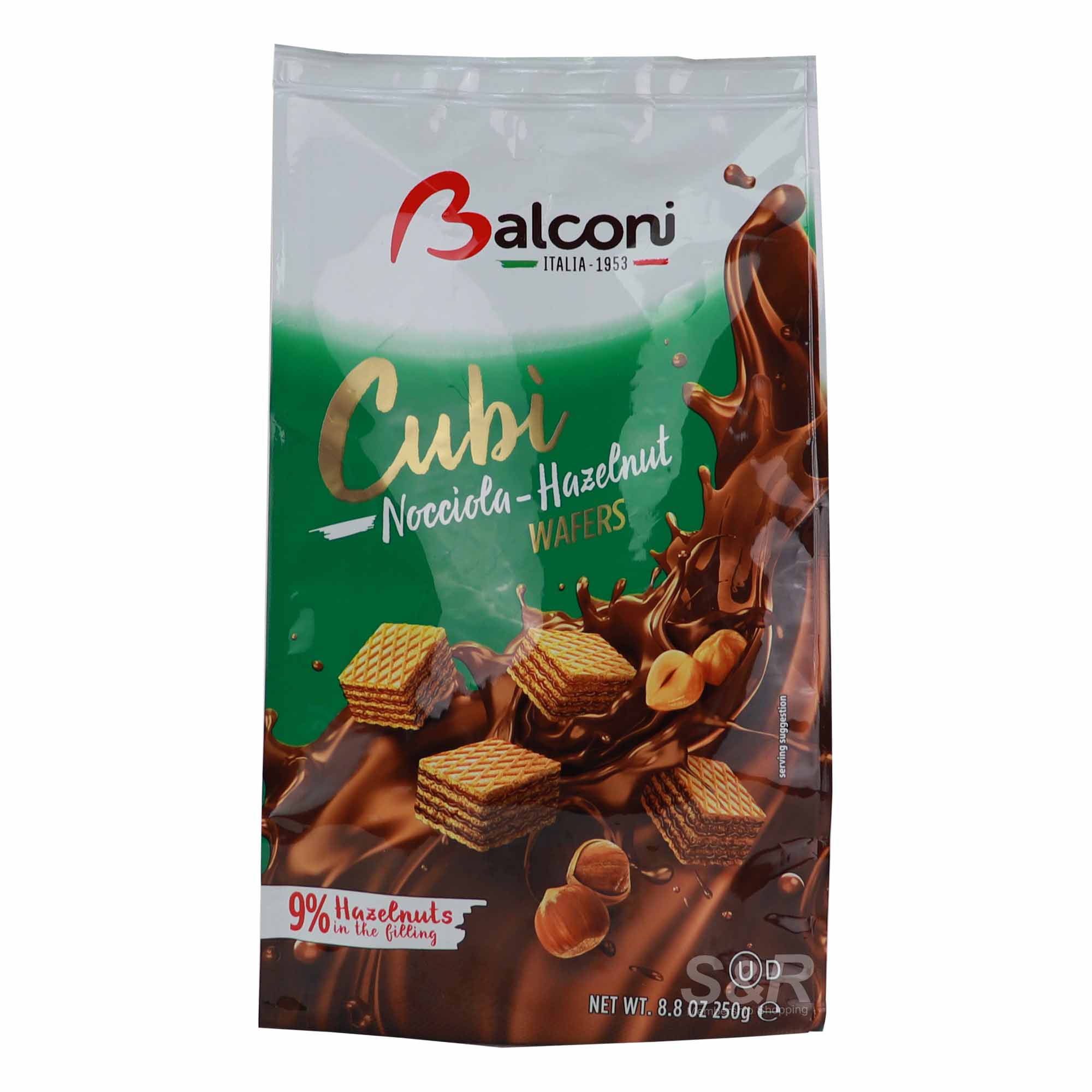 Balconi Cubi Hazelnut Wafers 250g